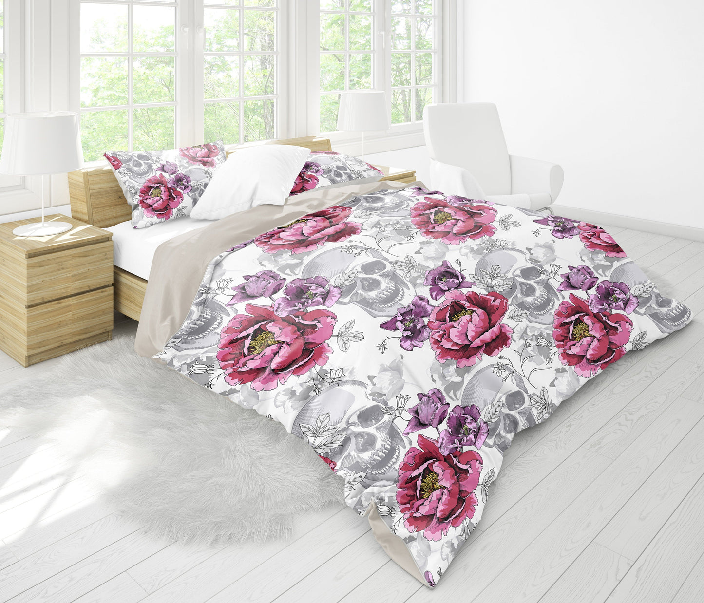 Skulls & Roses Bedding Set