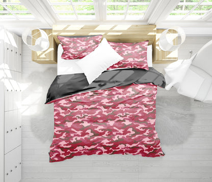 Red Camouflage Bedding Set