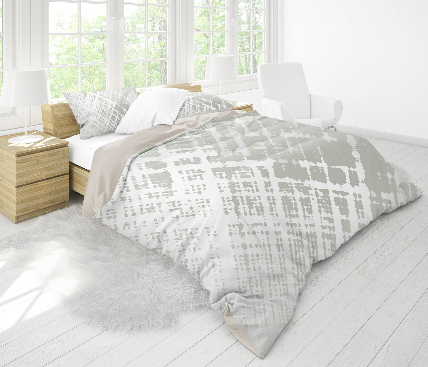 Ivory Abstract Bedding