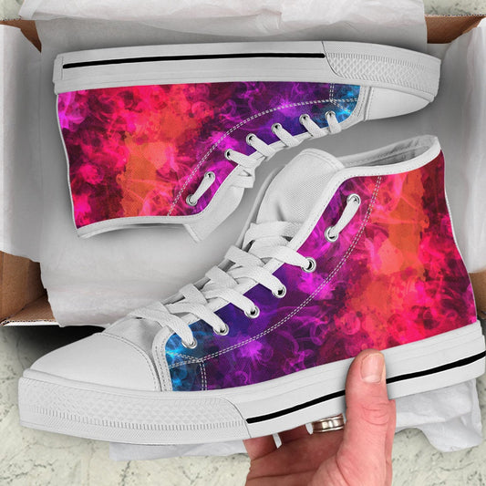 Pink & Purple Smoke High Top Shoe