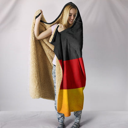 German Flag Hooded Blanket