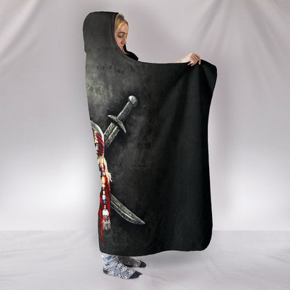 Pirate & Cross Swords Hooded Blanket