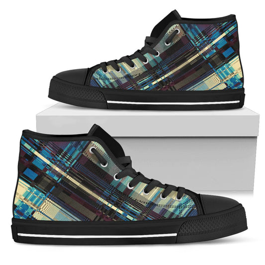 Plaid Abstract High Top Shoes