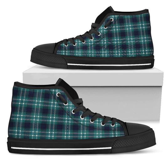 Green Plaid High Top Shoes