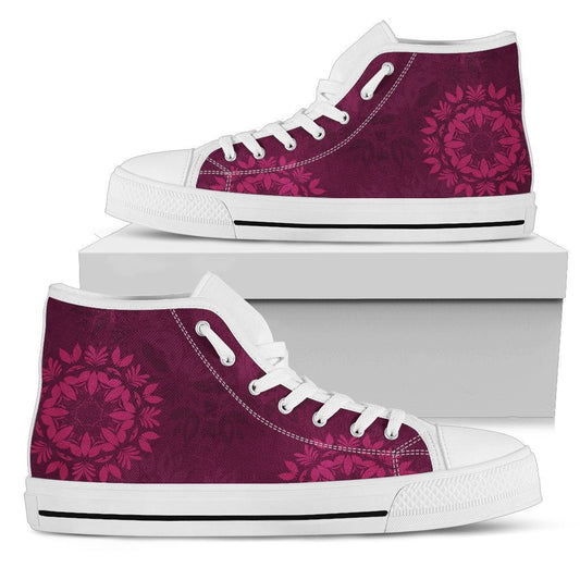 Magenta Mandalas High Top Shoes