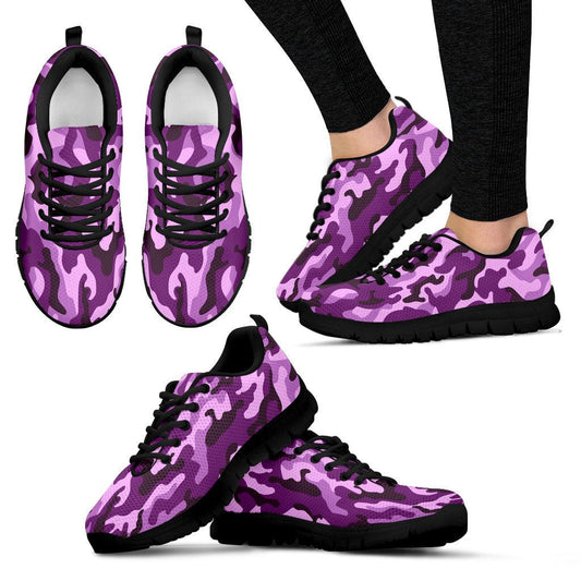 Purple Camouflage Sneakers