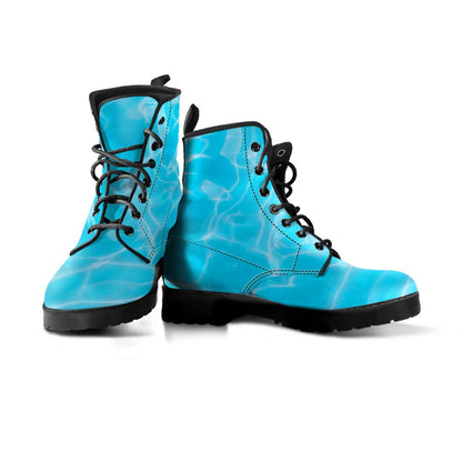 Light Blue Water Surface Womens Boots