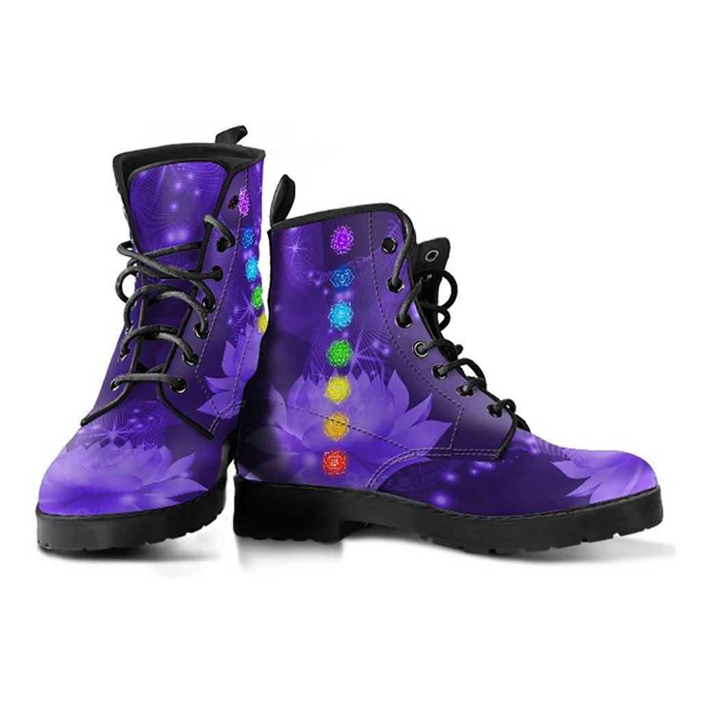 Purple Chakras Lotus Womens Boots