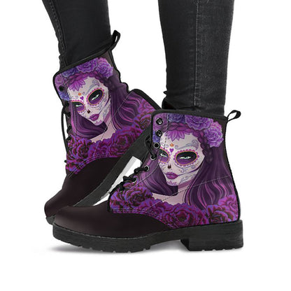 Purple Calavera Womens Boots