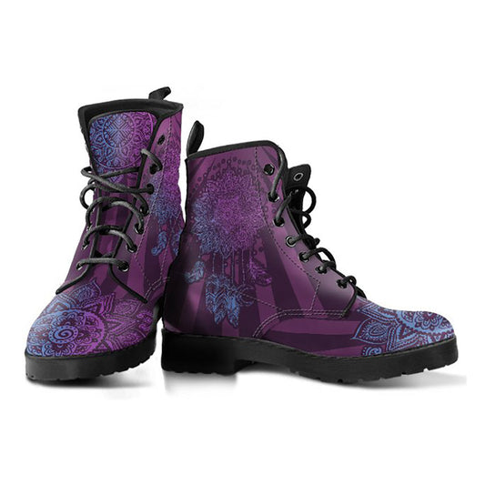 Purple Dream Catcher Mandala Womens Boots