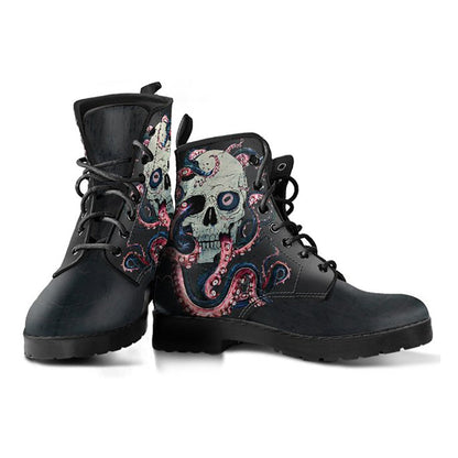 Octopus Skull Womens Boots