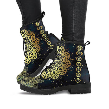 Golden Chakra Mandala Womens Boots