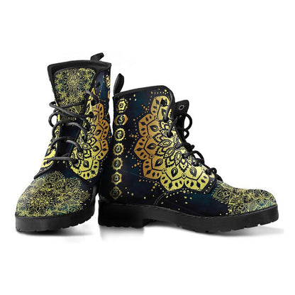 Golden Chakra Mandala Womens Boots