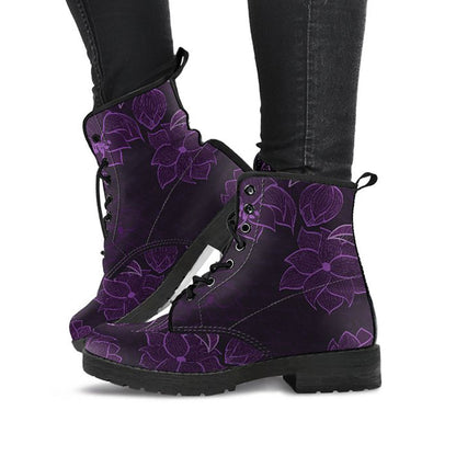 Purple Lotus Printed Boots product image