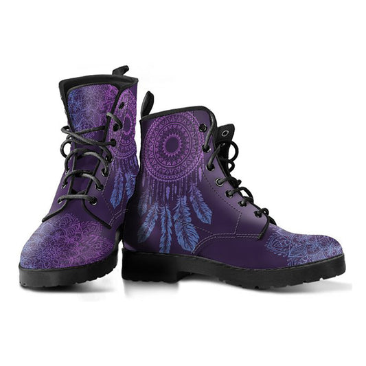 Purple Dream Catcher Mandala Womens Boots