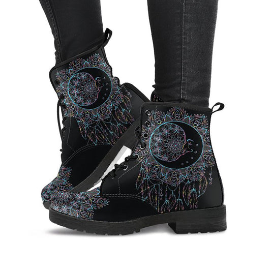 Moon Dream Catcher Mandala Womens Boots
