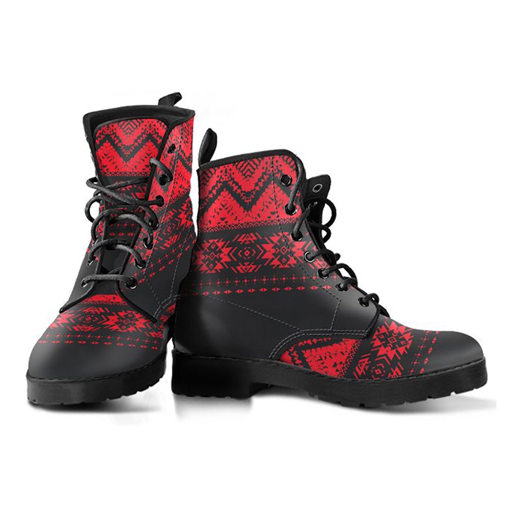 Red Boho Womens Boots