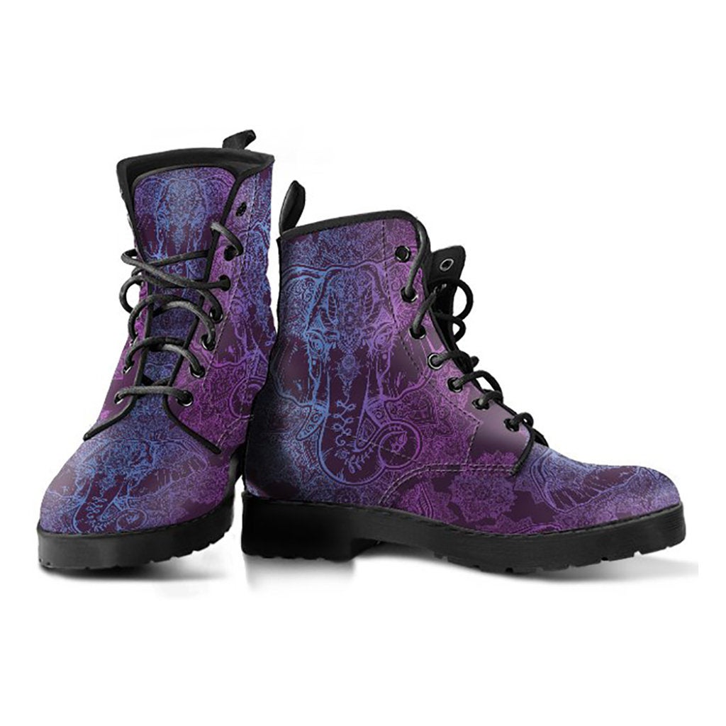 Purple Elephant Printed Boots