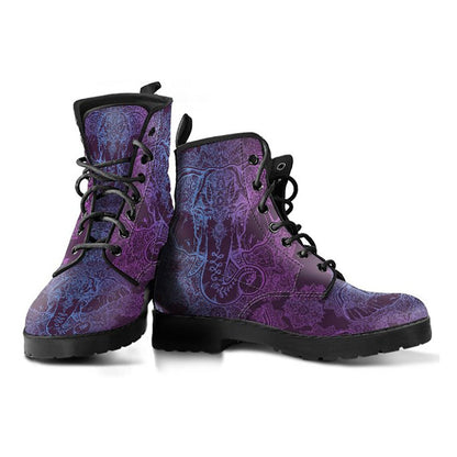 Purple Elephant Printed Boots