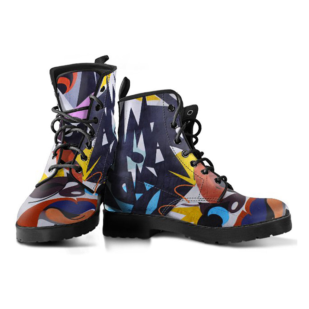 Colorful Abstract Art Womens Boots