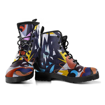Colorful Abstract Art Womens Boots