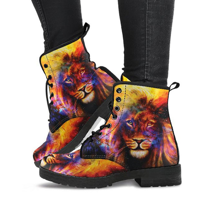 Colorful lion printed boots for gift ideas guide