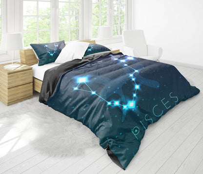 Pisces Zodiac Bedding Set
