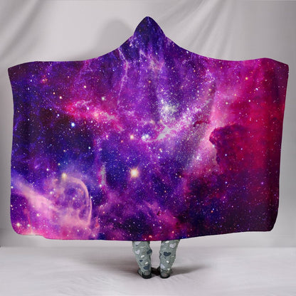 Pink Purple Universe Hooded Blanket