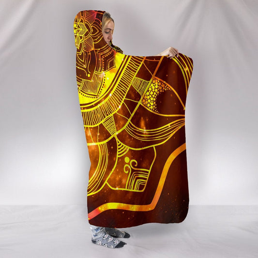 Gold Mandala Hooded Blanket