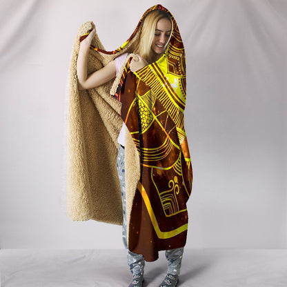 Gold Mandala Hooded Blanket