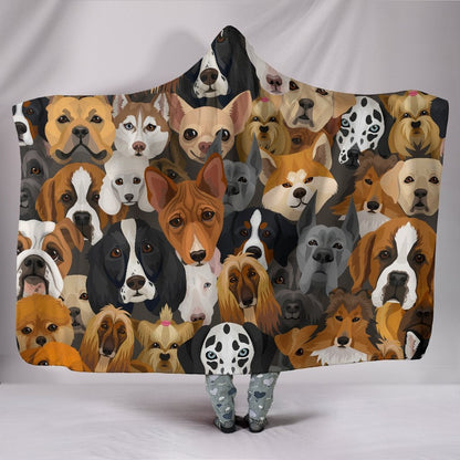 Dogs Hooded Blanket