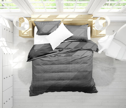 Dark Grey & Black Abstract Bedding Set