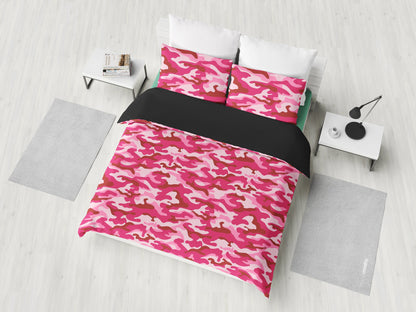 Pink Camouflage Bedding Set