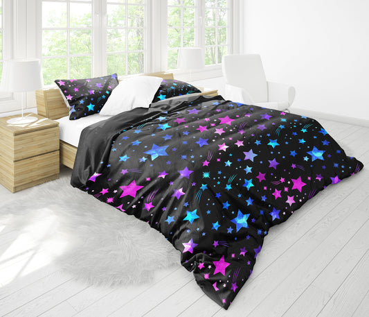 Pink & Purple Stars Bedding Set