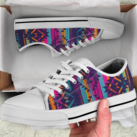 Boho Aztec Colorful Streaks Shoes