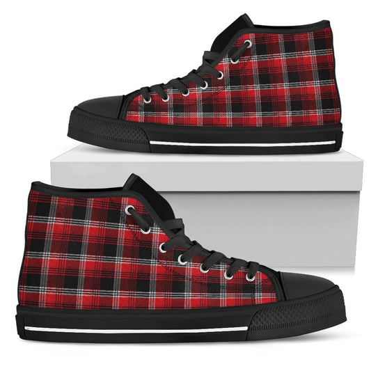 Red Plaid High Top Shoes