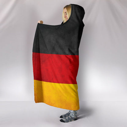 German Flag Hooded Blanket