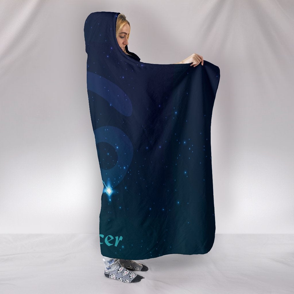 Cancer Zodiac Hooded Blanket
