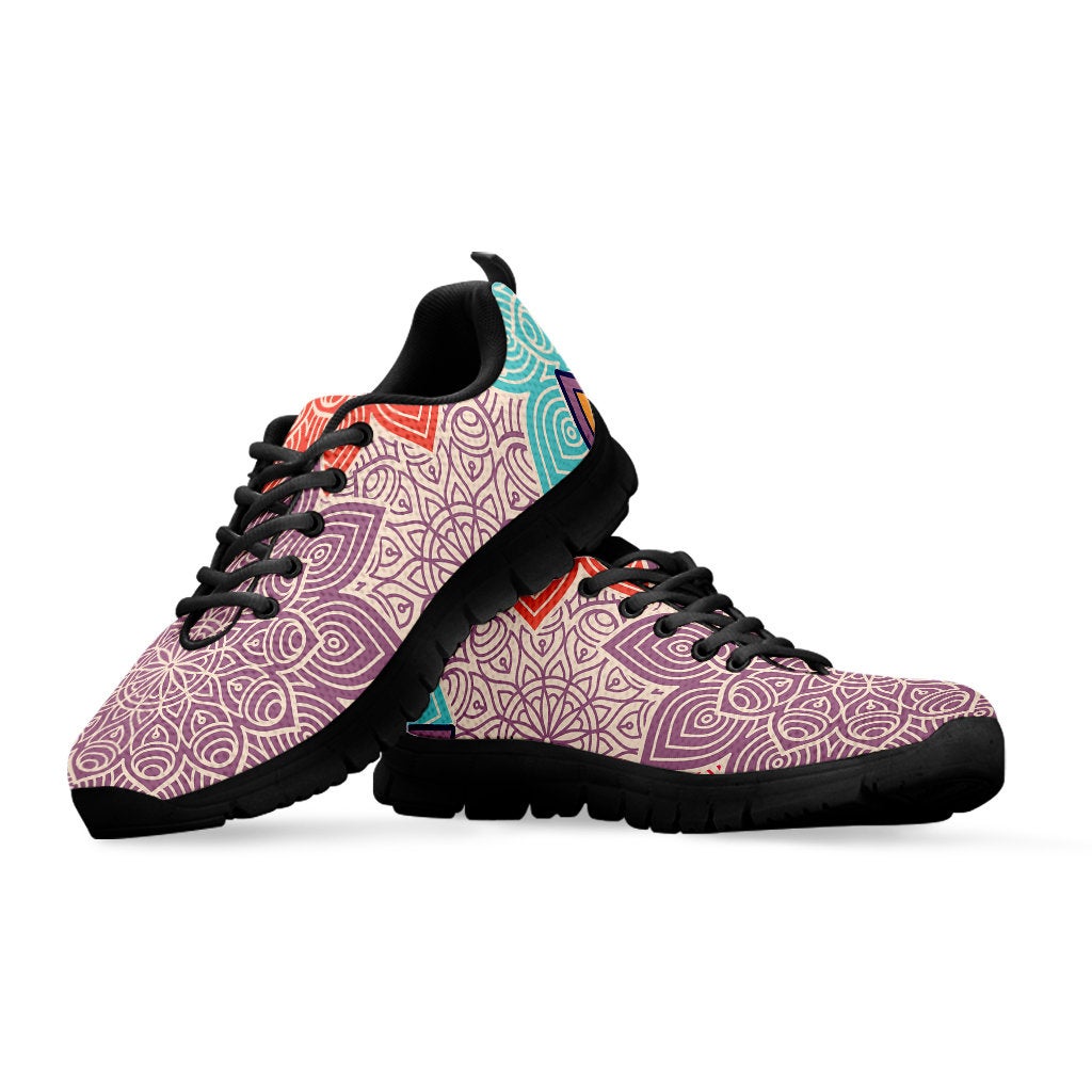 Colorful Floral Mandalas Sneakers