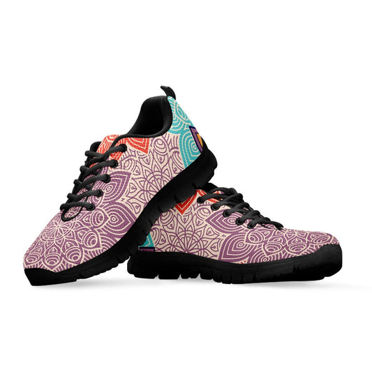 Colorful Floral Mandalas Sneakers