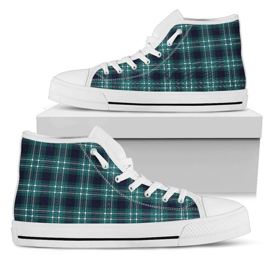 Green Plaid High Top Shoes