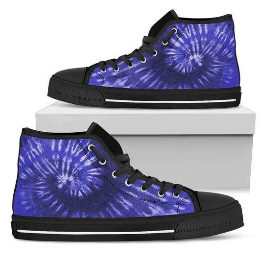 Purple Tie Dye High Top Shoes