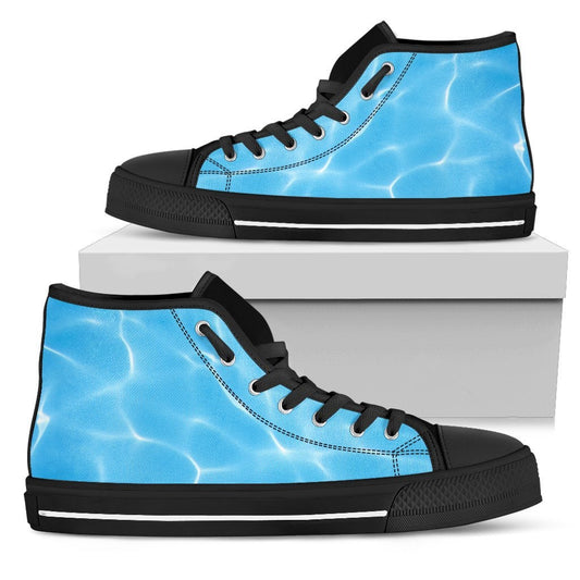 Light Blue Water Surface High Top Shoes