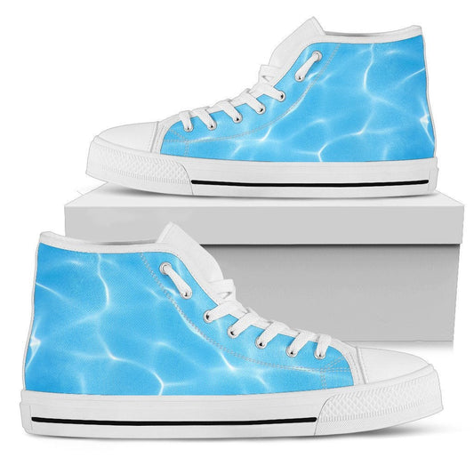 Light Blue Water Surface High Top Shoes