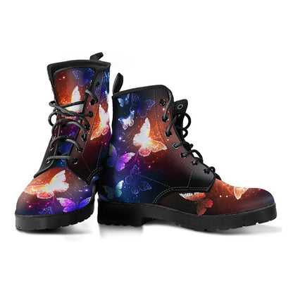 Glowing Butterfly Printed Boots