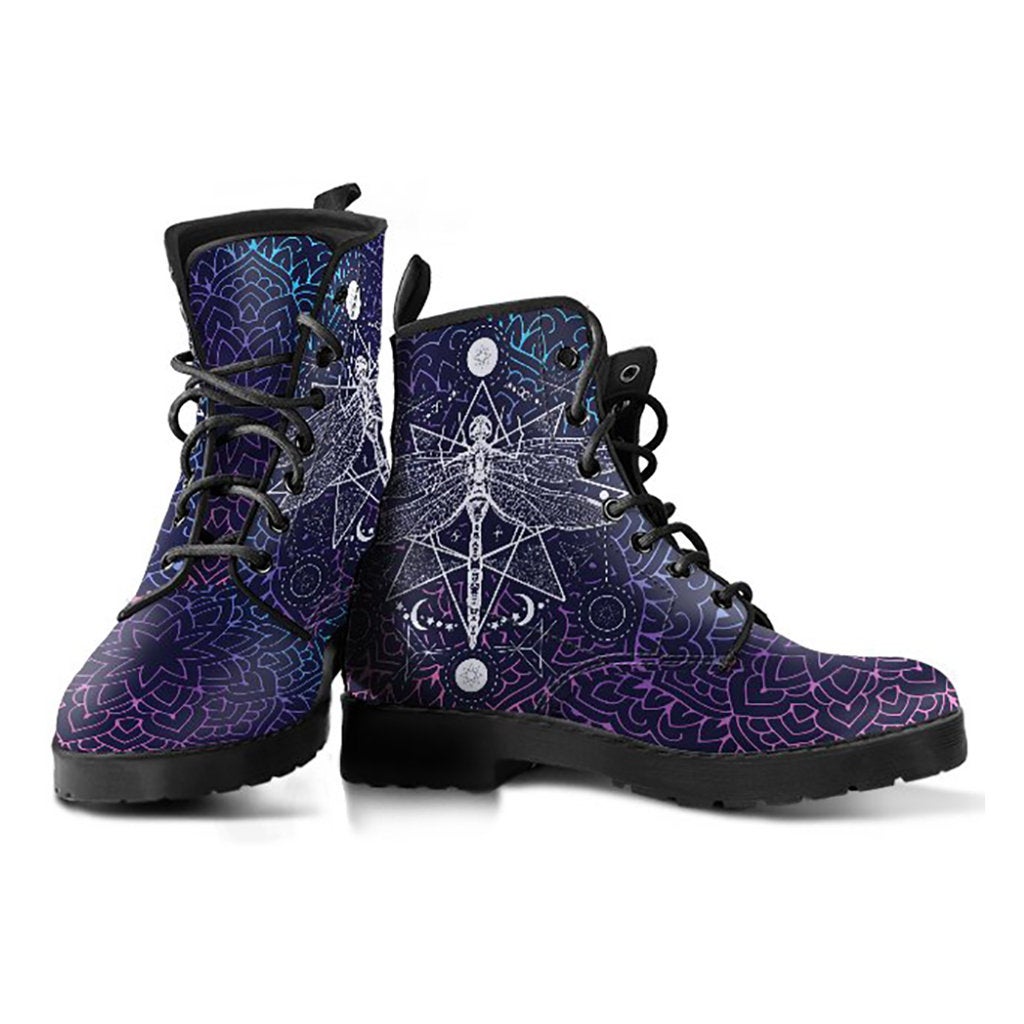 Dragonfly Mandala Printed Boots
