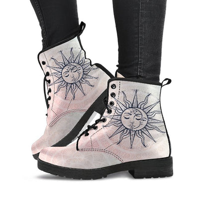 Pink Sun & Moon Vegan Leather Boots