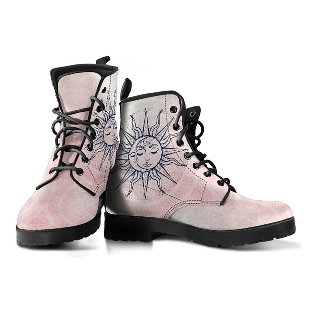 Pink Sun & Moon Vegan Leather Boots – product image 2