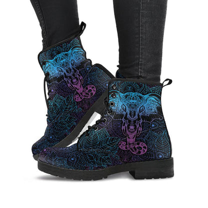 Elephant lotus mandala women’s printed boots – product image 1
