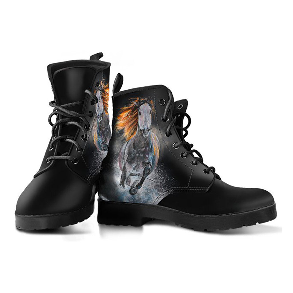 Running Horse Printed Boots